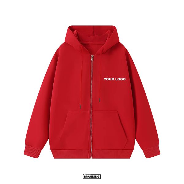 Red Zipper Hoodie