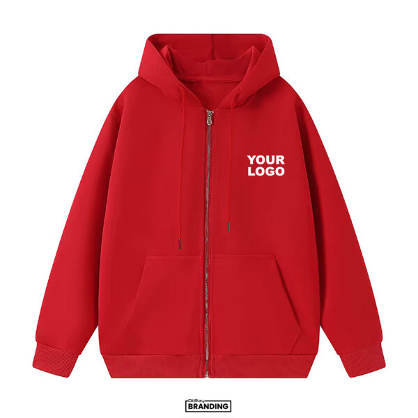 Red Zipper Hoodie