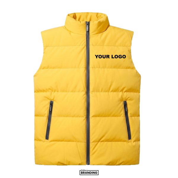 Sleeveless Puff Jacket Yellow